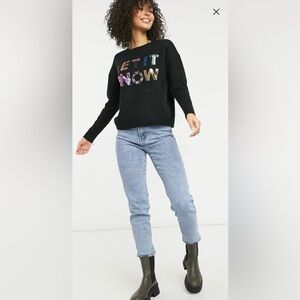 ASOS Tall - Let It Snow Sequin Graphic Sweater